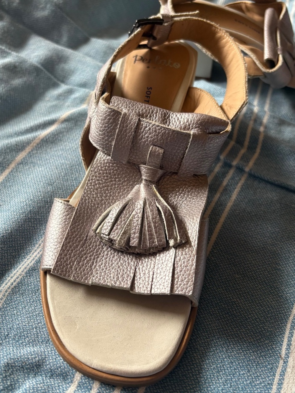 Silver Square Heel Sandals 37